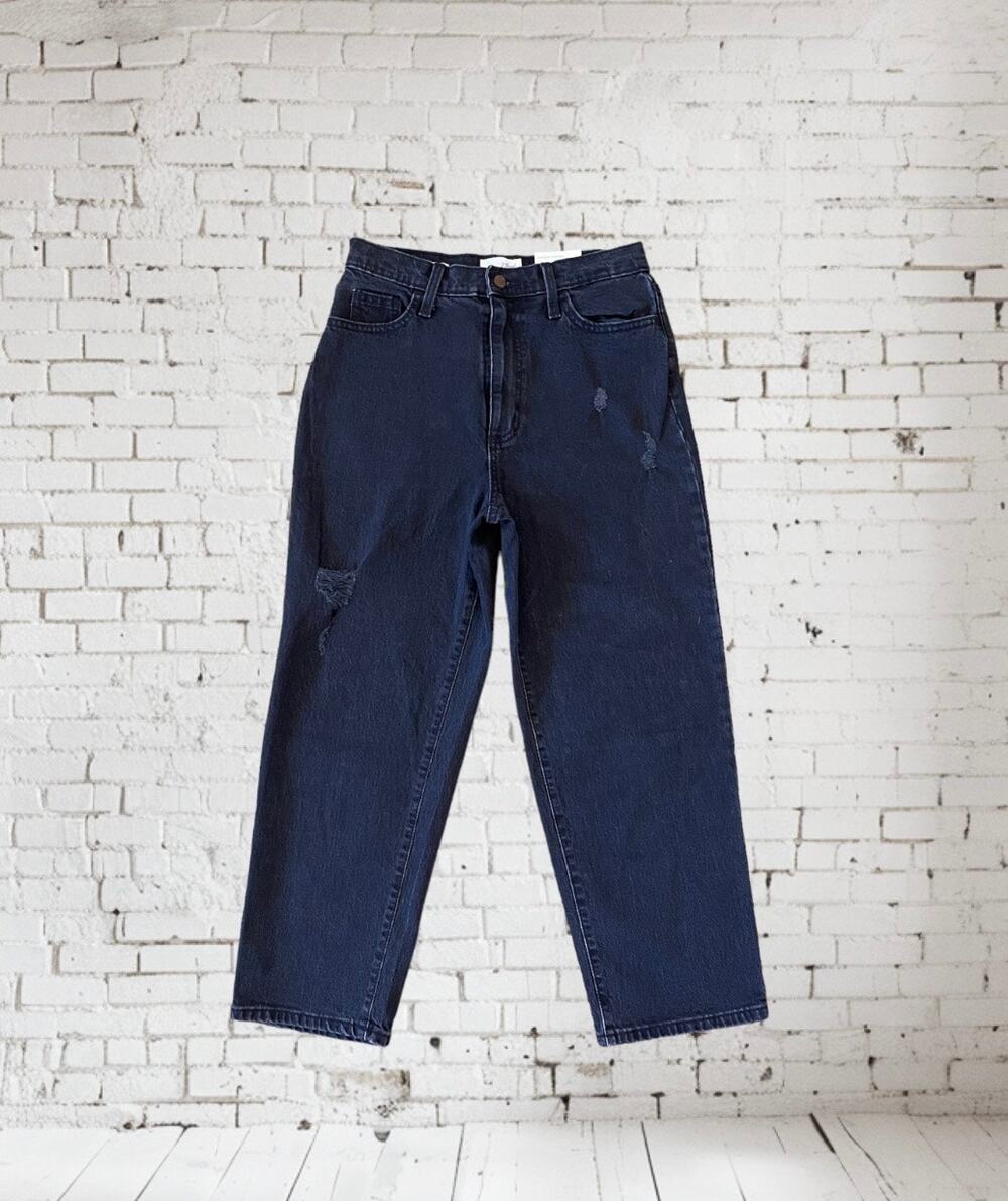 New Universal Thread Vintage Straight Jeans Women's 8/29R Black Distressed